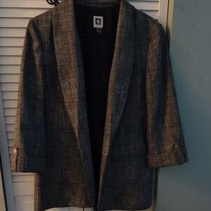 Gray Plaid Blazer
